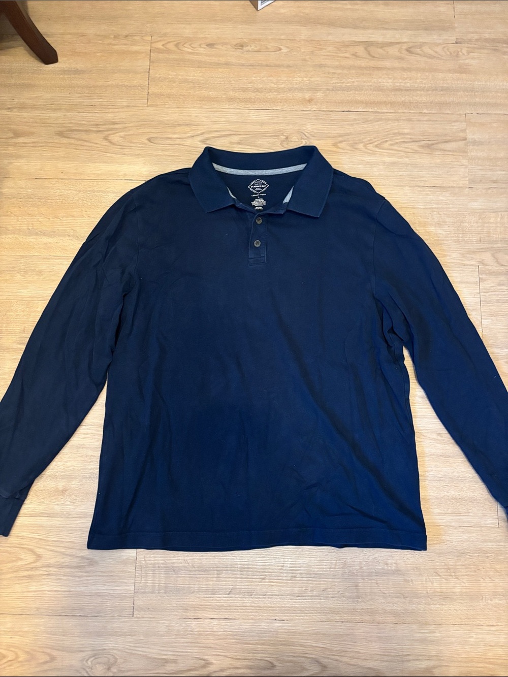 St. John's Bay Navy Long Sleeve Polo Shirt